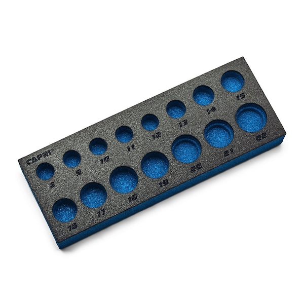 Mechanic's Tray for 38 Drive Sockets, Metric